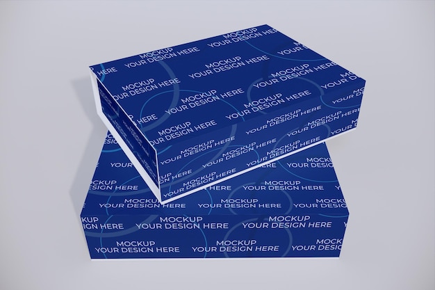 maqueta de caja de cartón psd o diseño de maqueta de caja de regalo