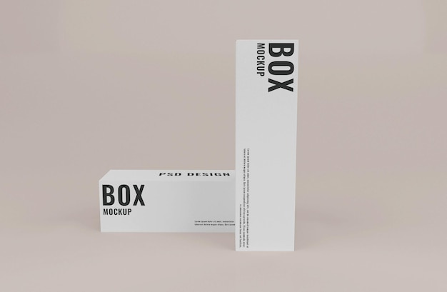 Maqueta de caja de cartón realista para embalaje.