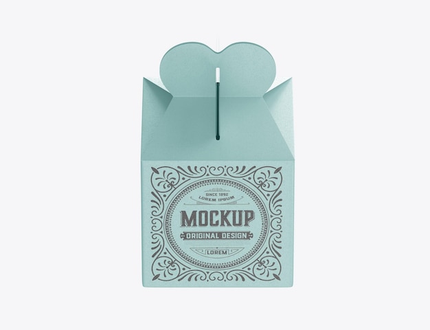 Maqueta de caja de cartón de regalo