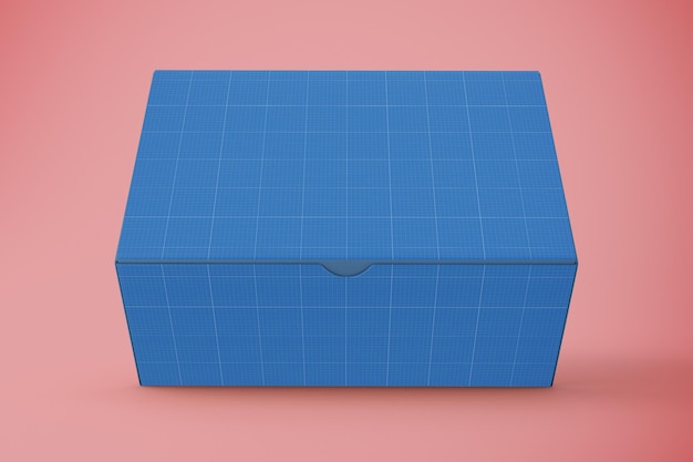 Maqueta de caja de cartón