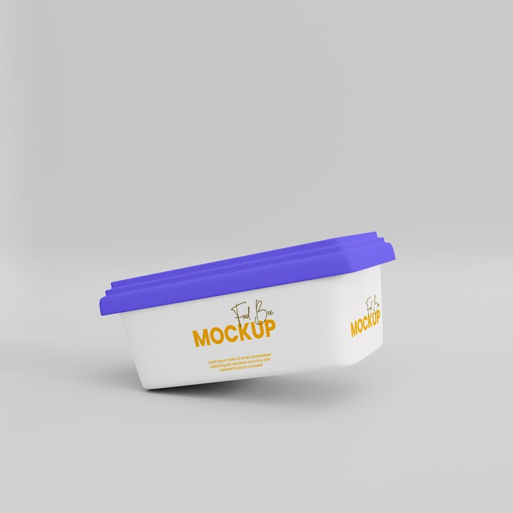 Maqueta de caja de comida 3D
