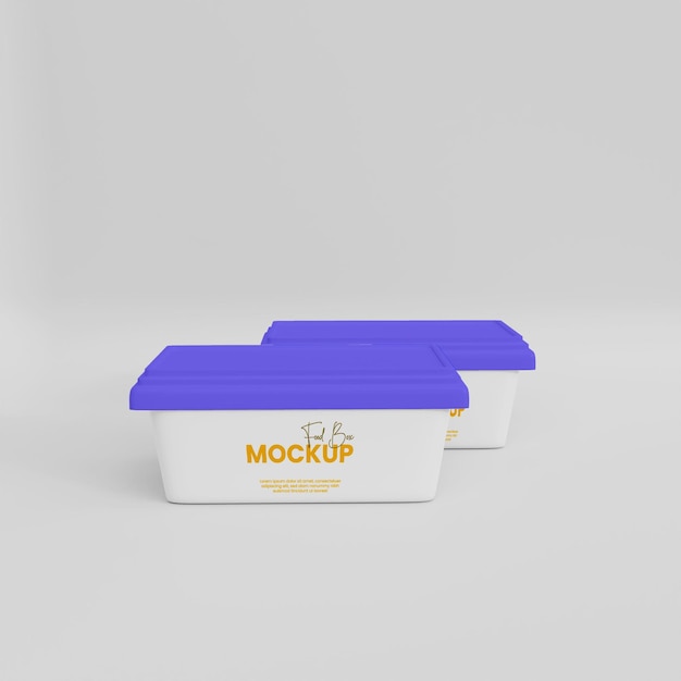 Maqueta de caja de comida 3D