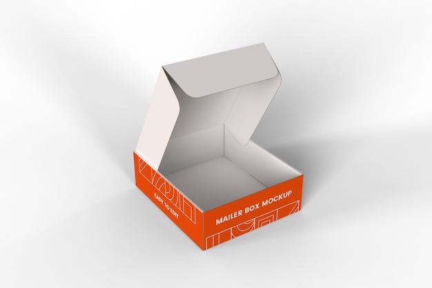 Maqueta de caja de correo abierta