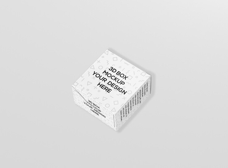 maqueta de caja cuadrada pequeña