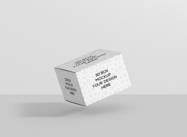 Maqueta de caja cuadrada plana