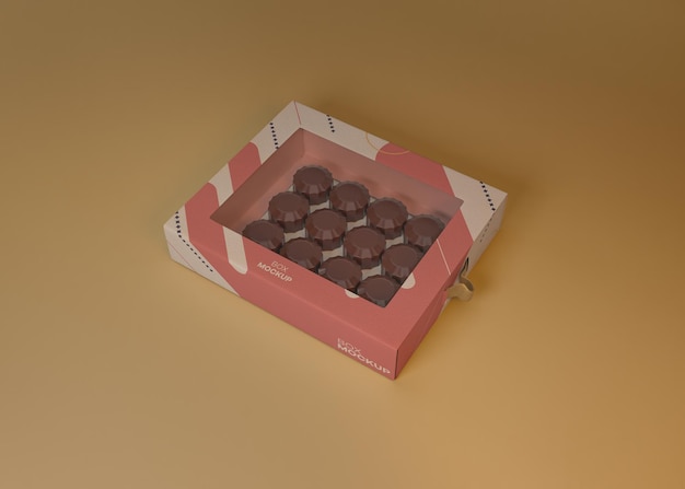 Maqueta de caja de dulces