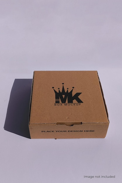 PSD maqueta de caja de embalaje de cartón artesanal