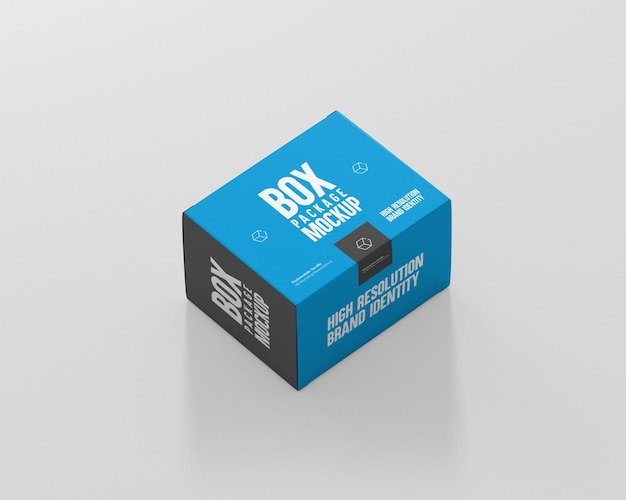 Maqueta de caja de embalaje rectangular