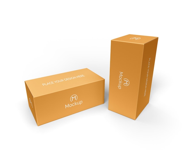 Maqueta de caja de embalaje