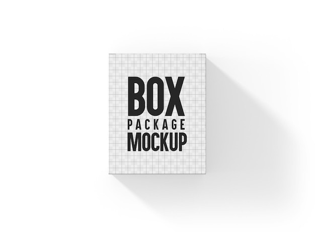 Maqueta de caja de empaque de producto cuadrado para maqueta de caja cuadrada delgada con colgador