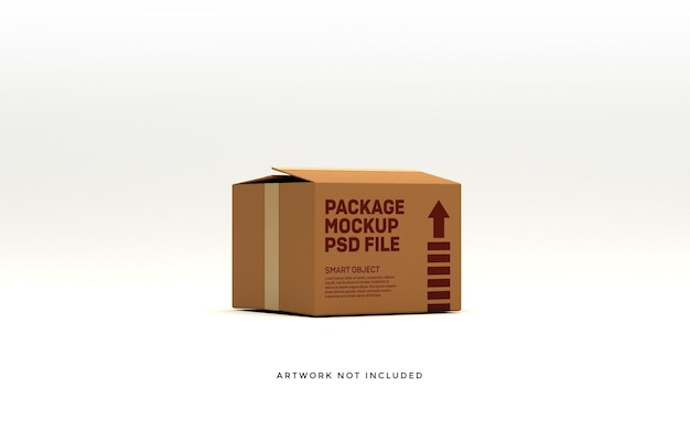 Maqueta de caja de entrega de cartón PSD