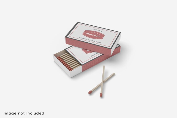 Maqueta de caja de fósforos