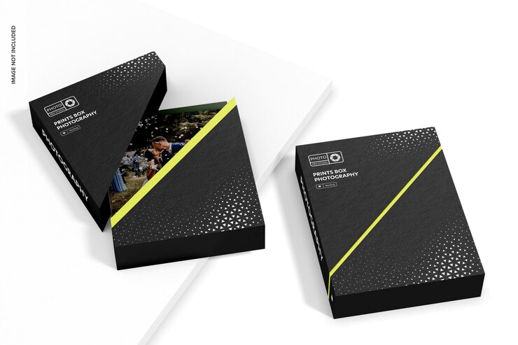 PSD maqueta de caja de impresiones, caída