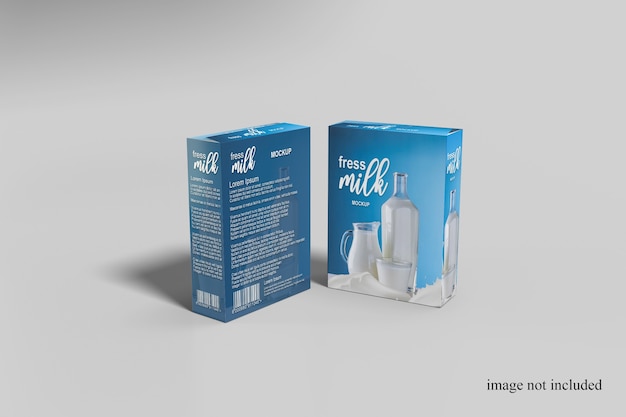 Maqueta de caja de leche