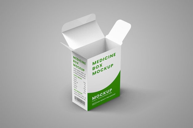 Maqueta de caja de medicina