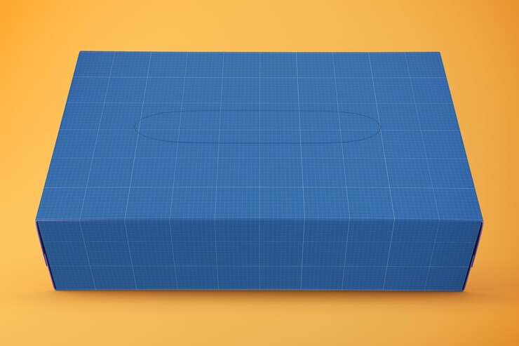 maqueta de caja de pañuelos