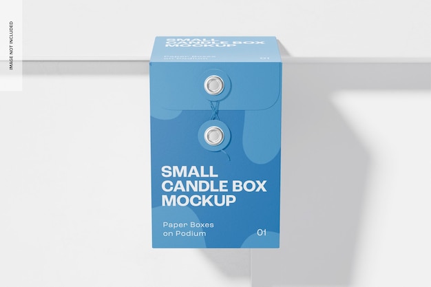 Maqueta de Caja de Papel para Velas Pequeñas, Vista Superior