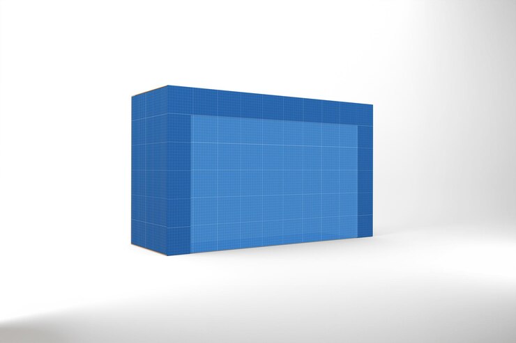 Maqueta de caja de pastel de cartón