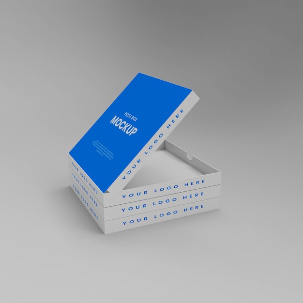 Maqueta de caja de pizza 3D