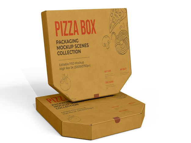 Maqueta de caja de pizza