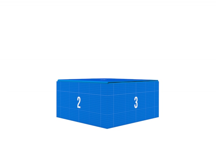 PSD maqueta de caja plana frontal