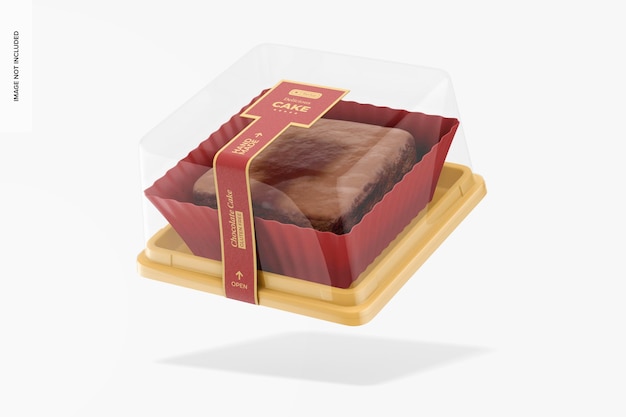 Maqueta de Caja de Postre Cuadrada, Flotante