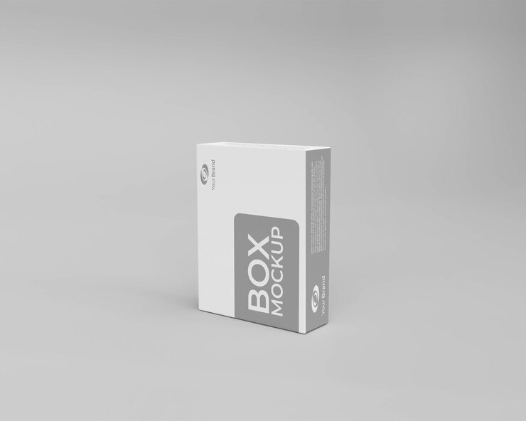 Maqueta de caja realista 3d