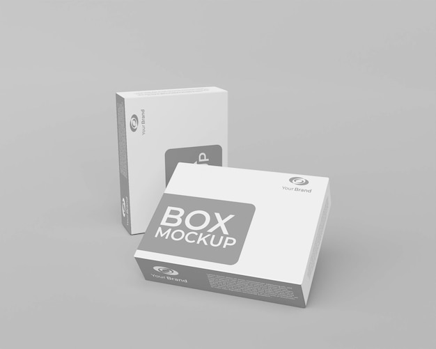 Maqueta de caja realista 3d