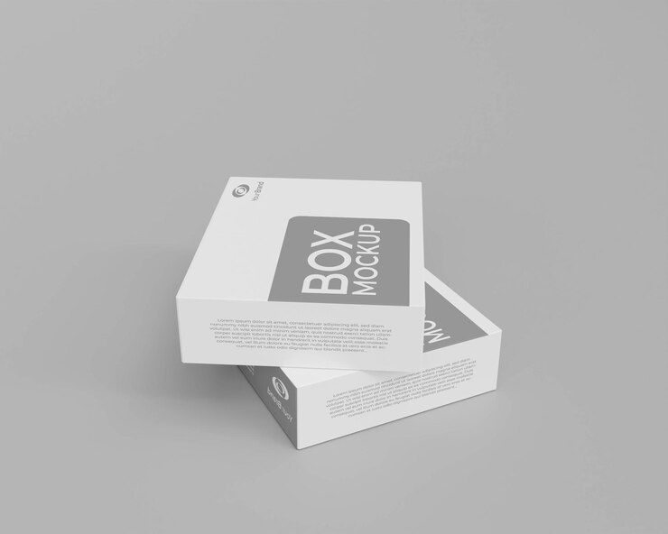 Maqueta de caja realista 3d