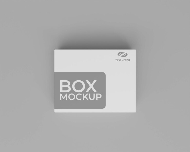 Maqueta de caja realista 3d