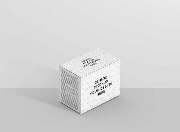 maqueta de caja rectangular grande ancha