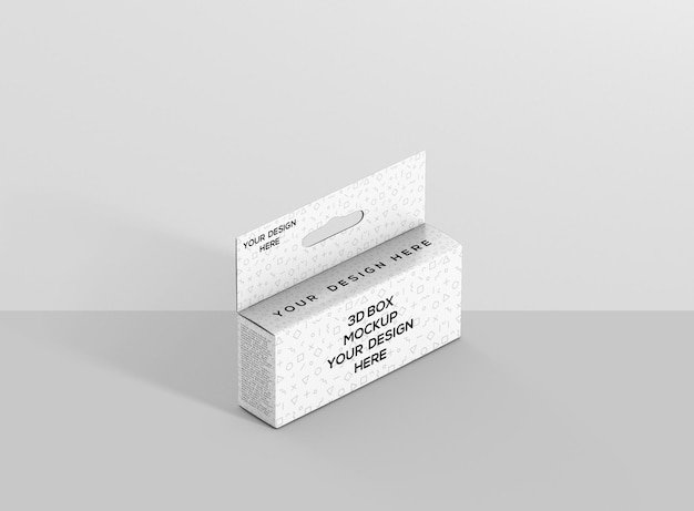 maqueta de caja rectangular de suspensión pequeña ancha