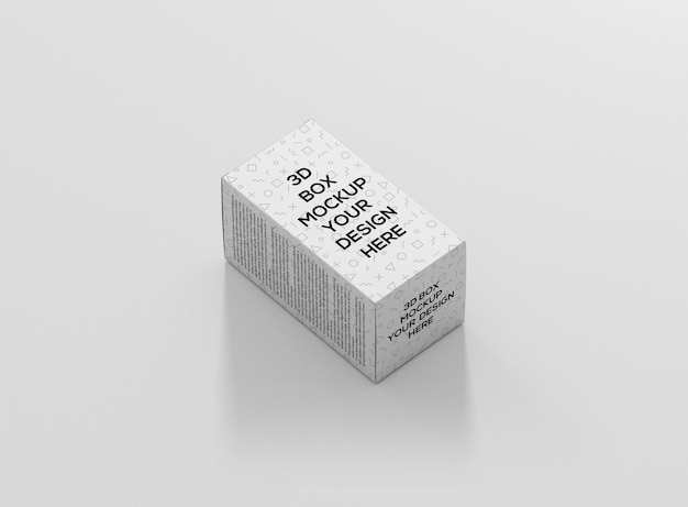 Maqueta de caja rectangular