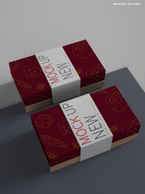 Maqueta de caja de regalo de boda