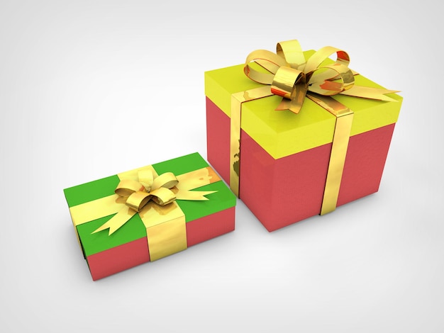Maqueta de Caja de Regalo Navideña