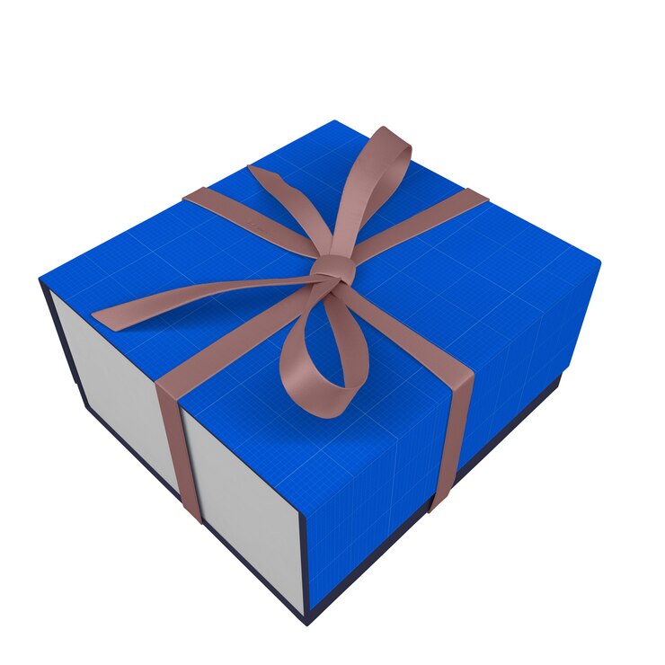 PSD maqueta de caja de regalo