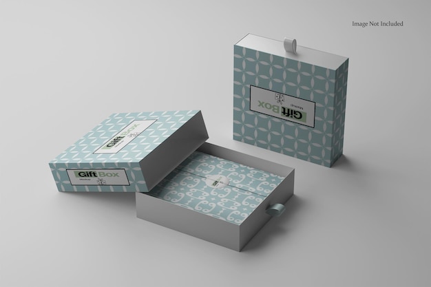 Maqueta de caja de regalo