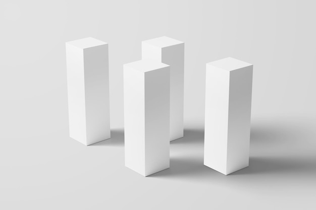 maqueta de caja vertical