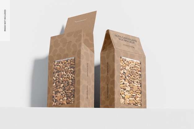 Maqueta de Cajas de Cartón de Nueces