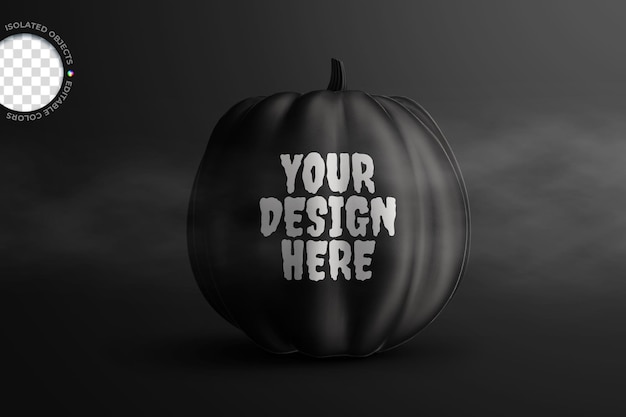 Maqueta de calabaza de halloween color editable aislado