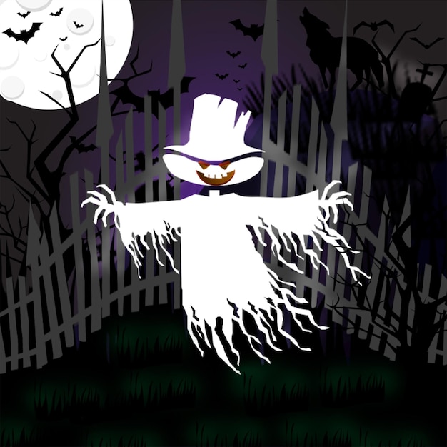 Maqueta de calabazas de halloween PSD sobre fondo oscuro