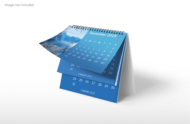 Maqueta de calendario de escritorio en 3d