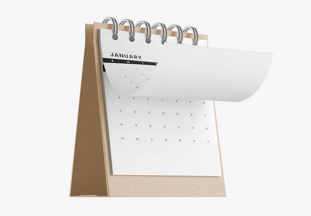 Maqueta de calendario de escritorio