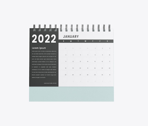 Maqueta de calendario de escritorio