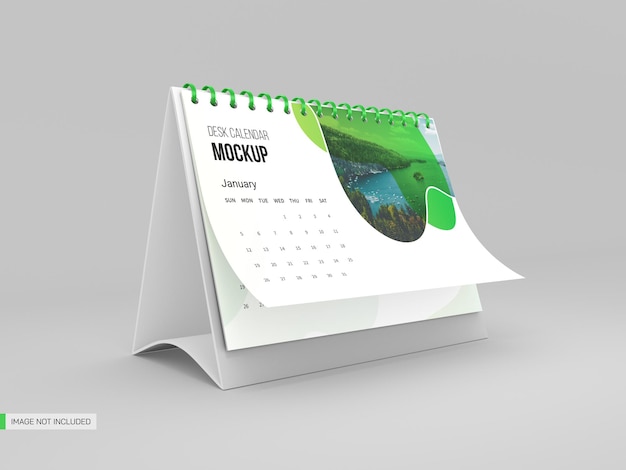 PSD maqueta de calendario de escritorio