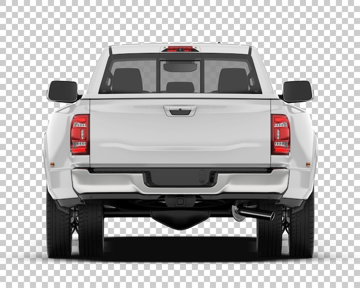PSD maqueta de camioneta psd aislada sobre fondo transparente ilustración de renderizado 3d