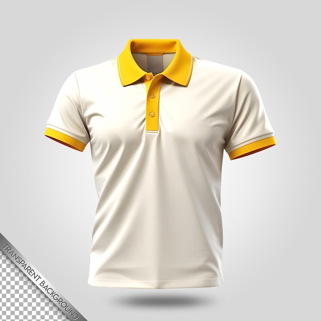 Maqueta de camisa polo fondo transparente