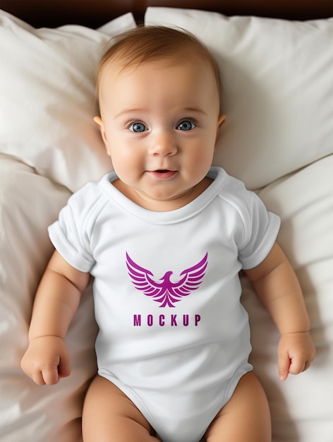 PSD maqueta de camisa de tela para bebé psd