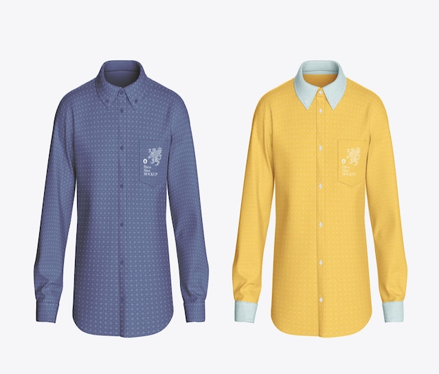 Maqueta de camisa de vestir