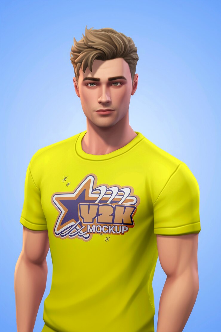 PSD una maqueta de la camiseta de avatar